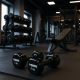 Виниловые круглые гантели для фитнеса York Fitness 2×5 кг, чёрные