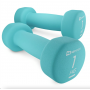 Неопреновые круглые гантели для фитнеса Hop-Sport HS-V010DR 2x1 кг бирюзовые