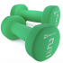 Неопреновые круглые гантели для фитнеса Hop-Sport HS-V020DR 2x2 кг зелёные