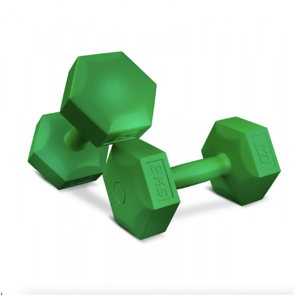 Композитные гантели для фитнеса Hop-Sport HS-C020DS 2x2 кг, зелёные