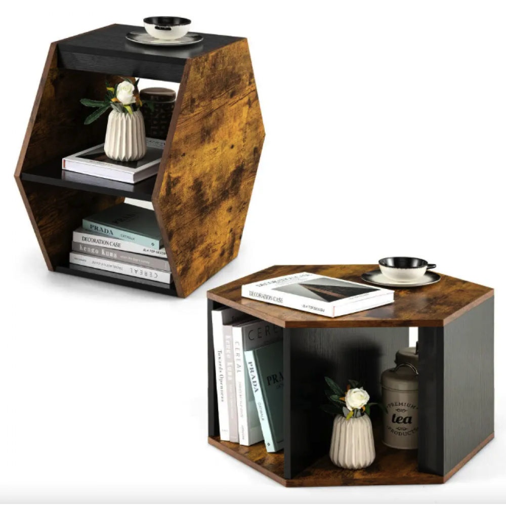 Комплект журнальних столиків Costway Neka шестикутний