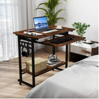 Компьютерный стол Costway Otto с выдвижной подставкой для клавиатуры