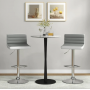 Барный стул Costway Alisa 2 штуки экокожа, серый