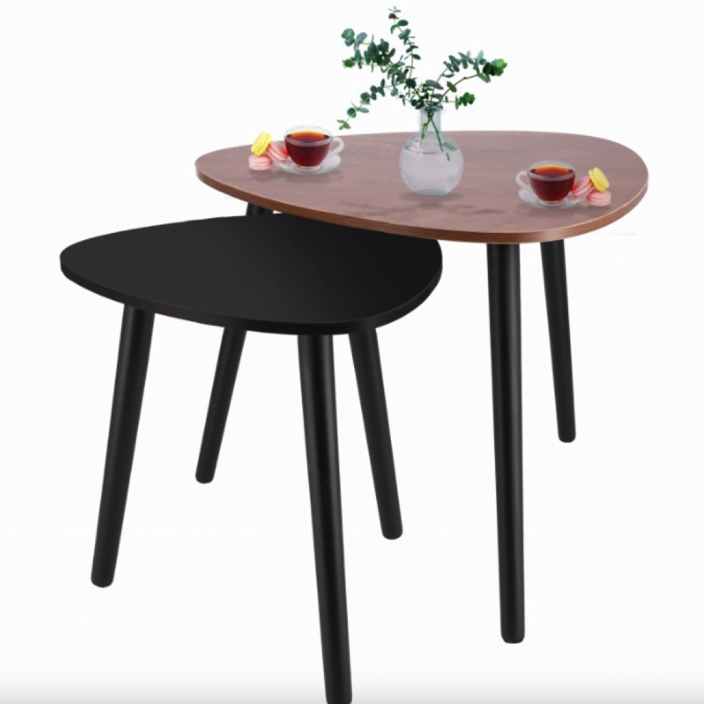 Комплект журнальних столиків Jumi Sinsey коричнево-чорний