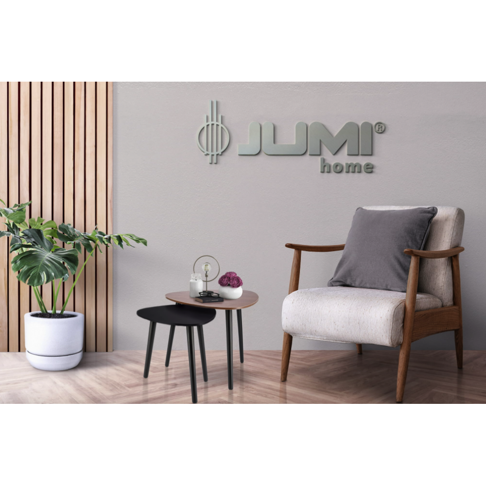 Комплект журнальних столиків Jumi Sinsey коричнево-чорний