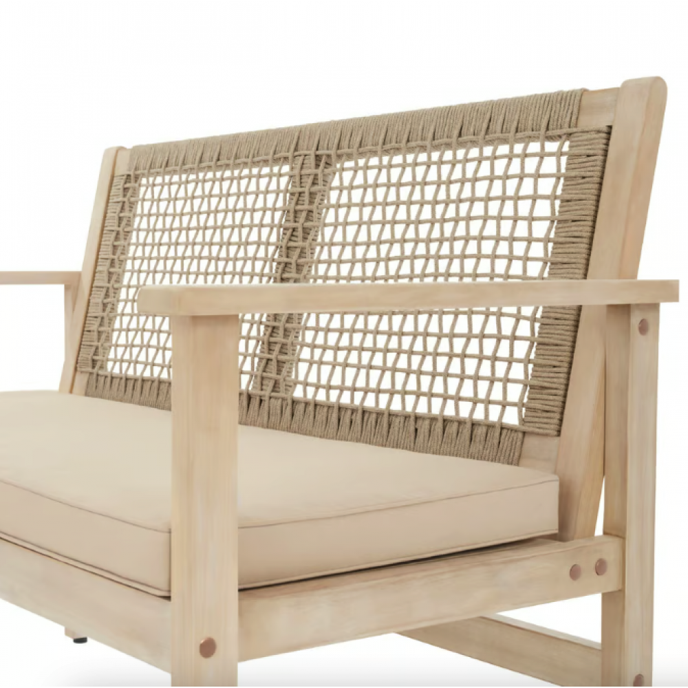 Садова лавка Di Volio Teracina зі спинкою бежевий