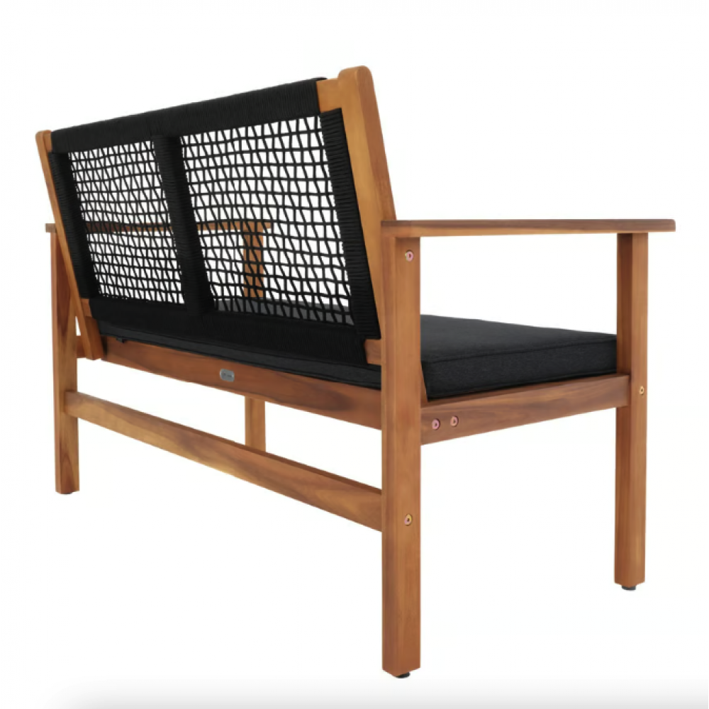 Садовая скамья Di Volio Teracina со спинкой чорная