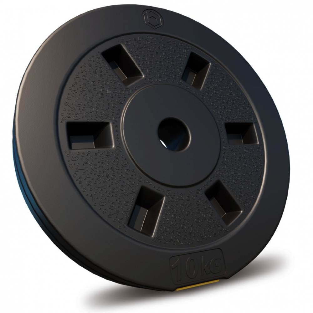 Набір композитних дисків Besport PowerPro 59 кг з 2 гантельними грифами