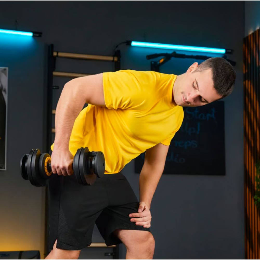 Разборная регулируемая гантель Trex Sport 2–11,5 кг, чёрная