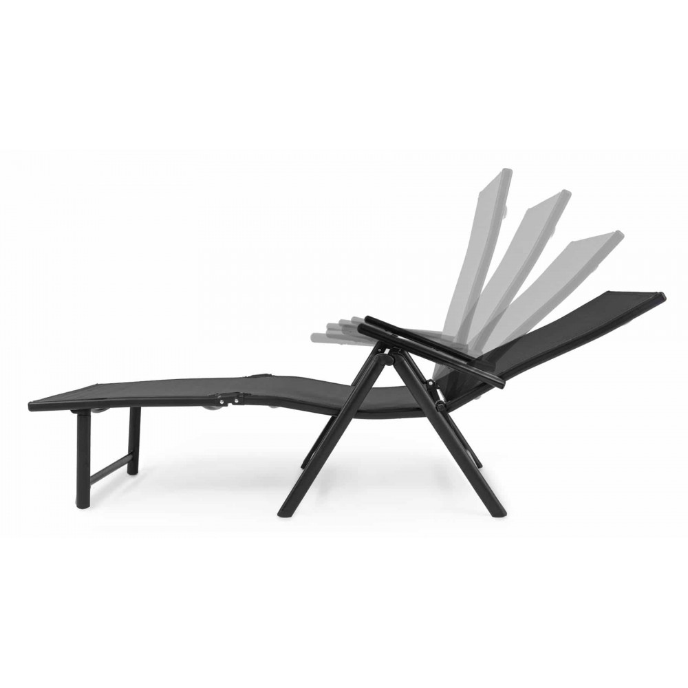 Садовий шезлонг з алюмінієвою рамою Di Volio Bolzano сірий