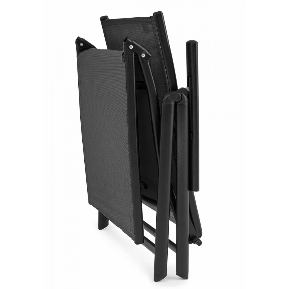 Садовий шезлонг з алюмінієвою рамою Di Volio Bolzano сірий