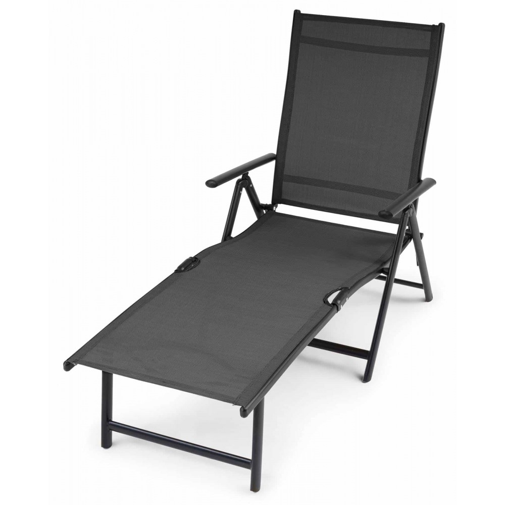 Садовий шезлонг з алюмінієвою рамою Di Volio Bolzano сірий