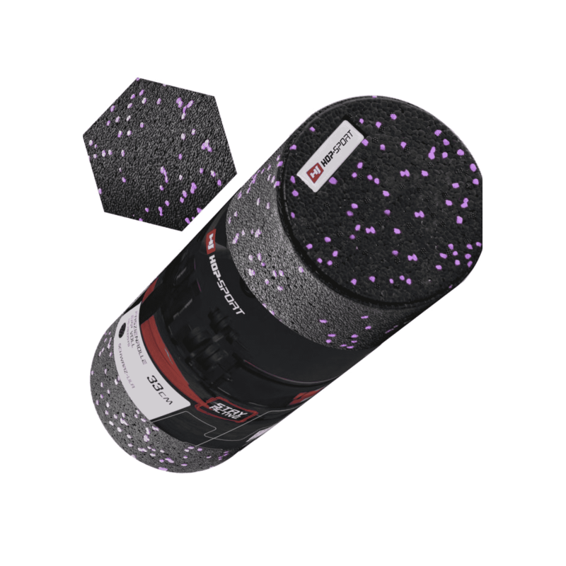 Роллер масажер гладкий заповнений Hop-Sport P033SYG EPP 33 см чорно-фіолетовий