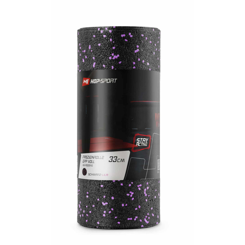 Роллер масажер гладкий заповнений Hop-Sport P033SYG EPP 33 см чорно-фіолетовий