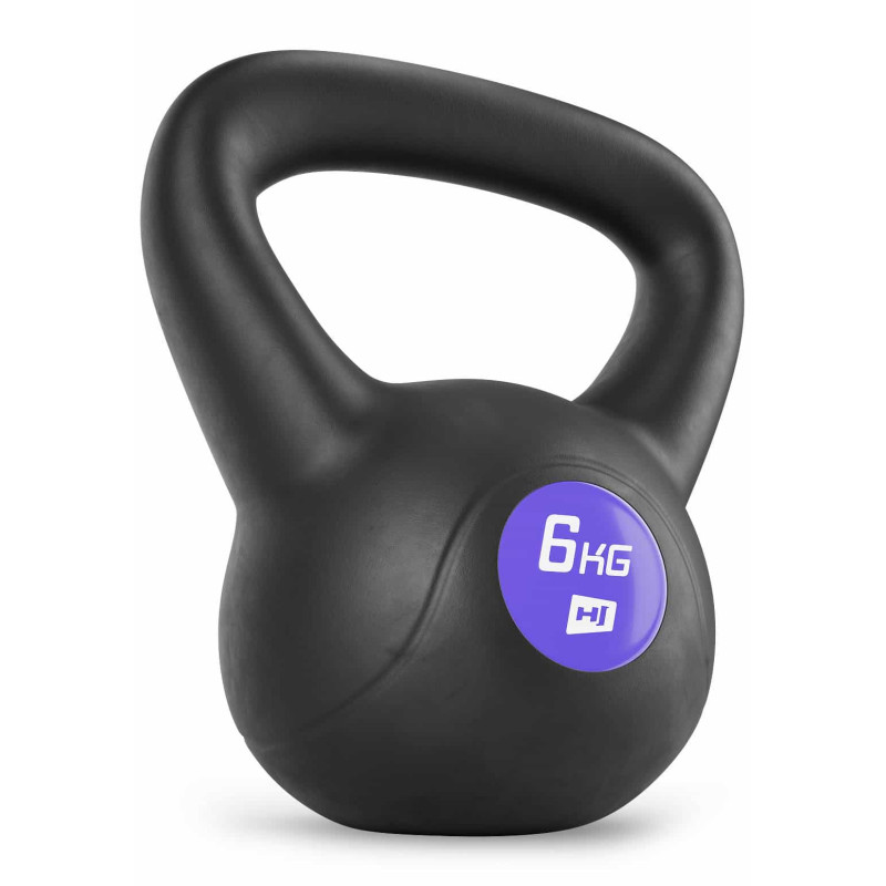 Гиря вінілова 6кг Hop-Sport PB006KB чорна