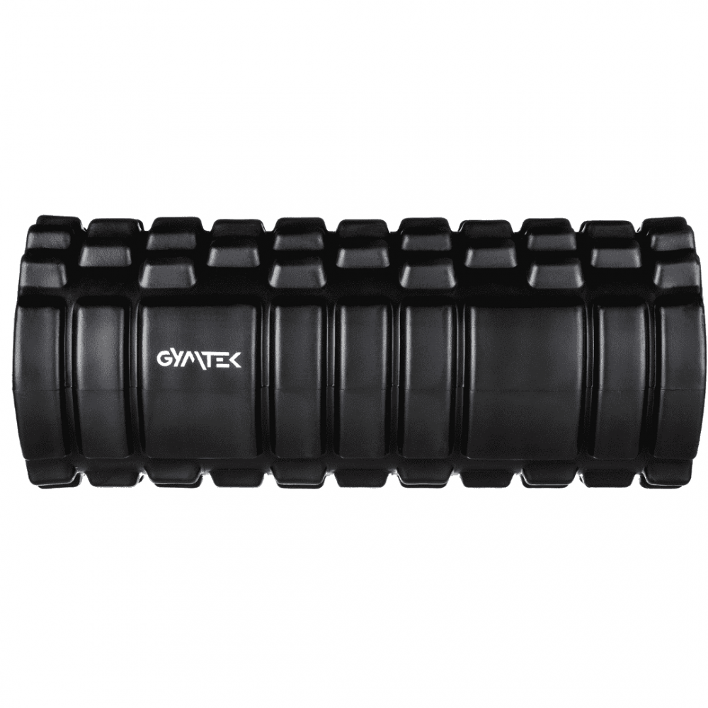 Массажный ролик Gymtek для йоги и фитнеса EVA 33*14см черно-белый