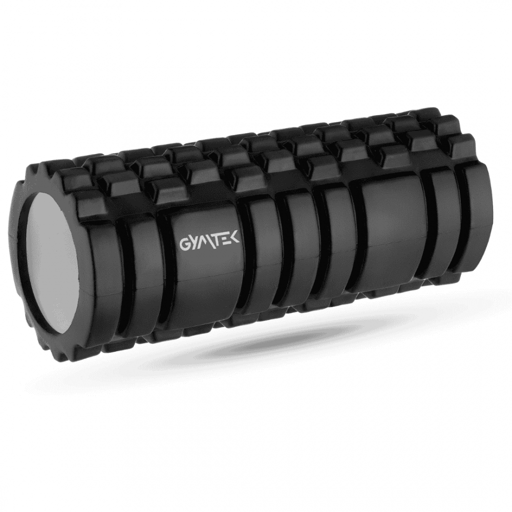Массажный ролик Gymtek для йоги и фитнеса EVA 33*14см черно-белый