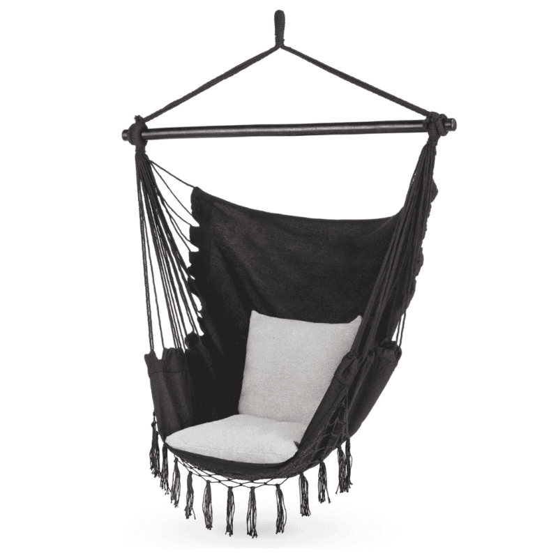 Бразильське крісло-гамак Outtec Boho XXL чорний