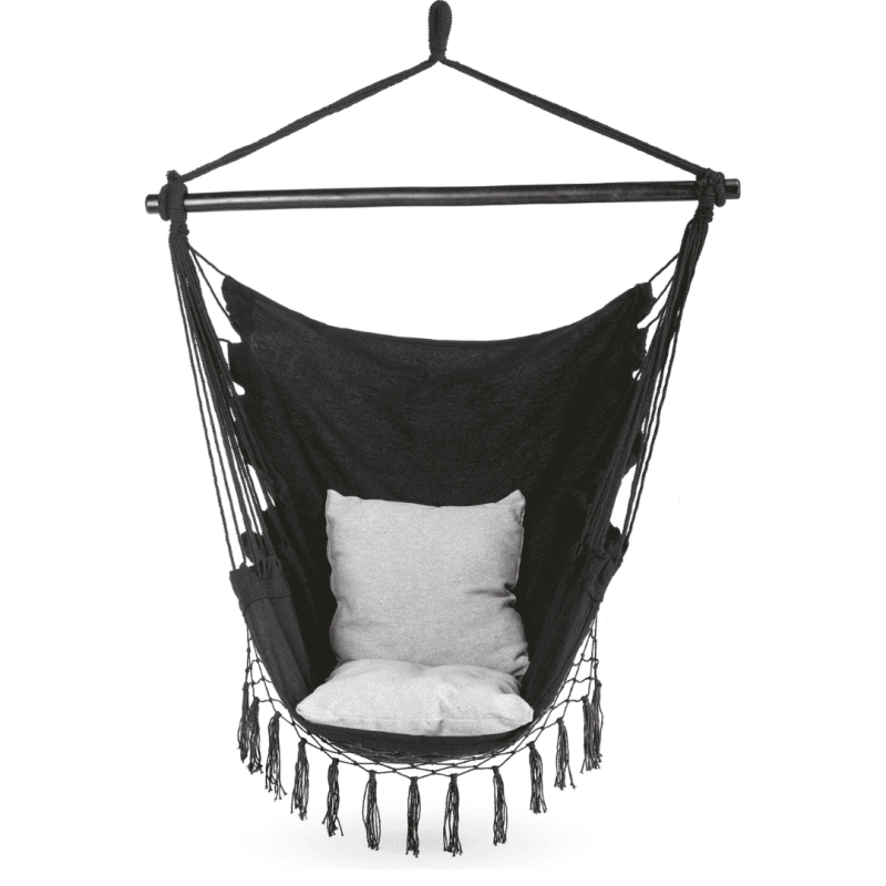 Бразильське крісло-гамак Outtec Boho XXL чорний