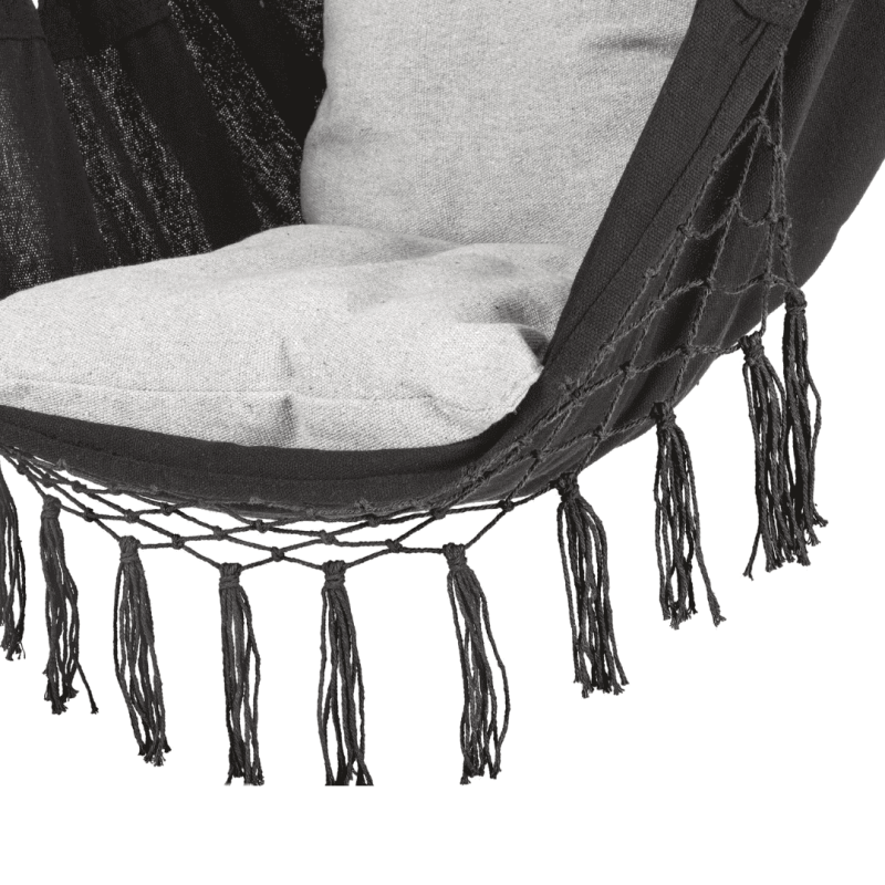 Бразильське крісло-гамак Outtec Boho XXL чорний