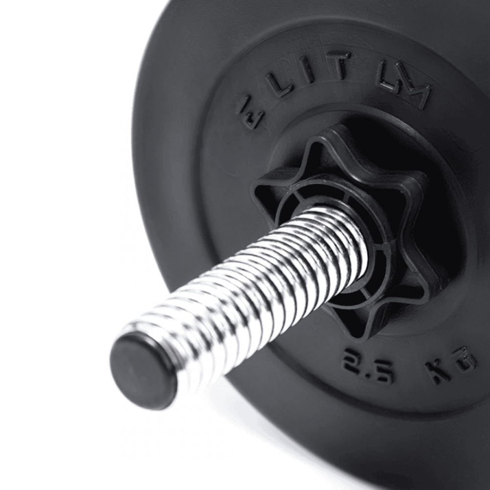 Набор композитных дисков Elitum Titan 59 кг с 2 гантельными грифами