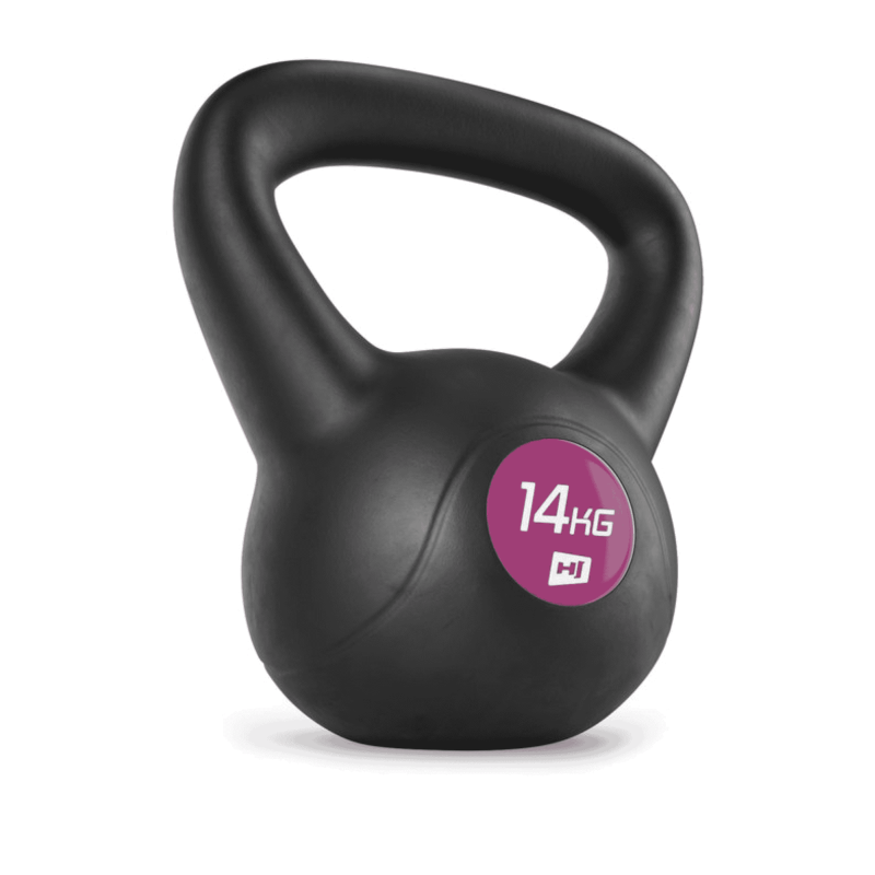 Гиря вінілова 14 кг Hop-Sport PB0014KB чорна
