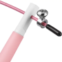 Скакалка Queenfit Speed с пластиковыми ручками розовая