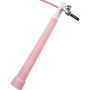Скакалка Queenfit Speed з пластиковими ручками рожева