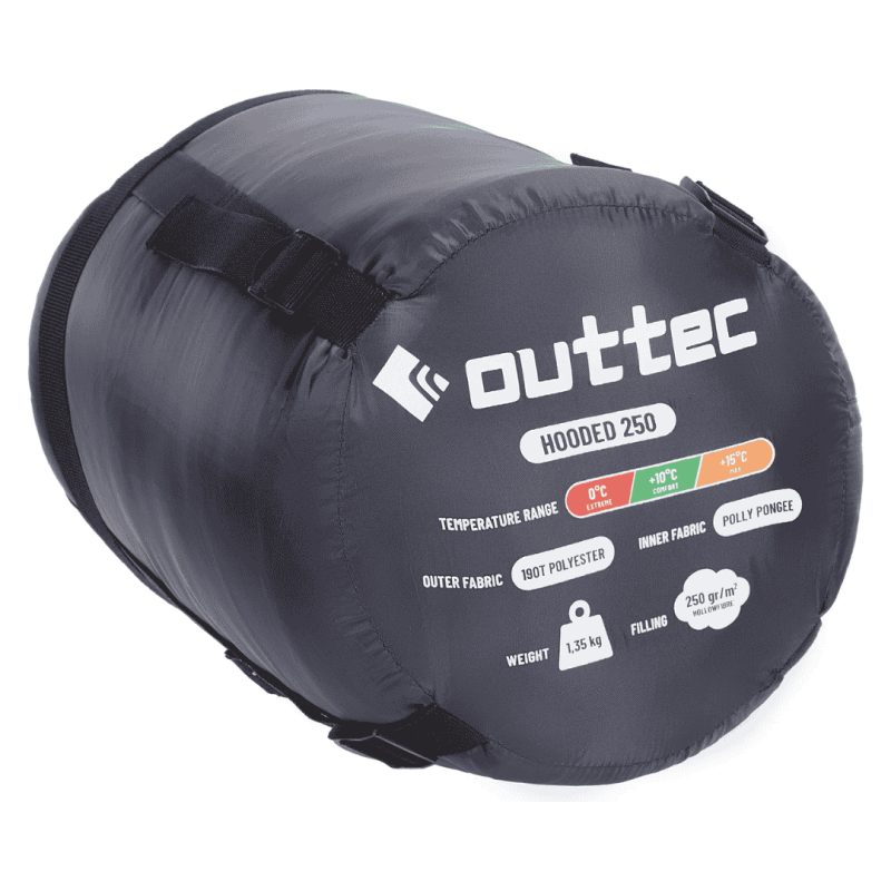 Спальний мішок ковдра Outtec з капюшоном синій