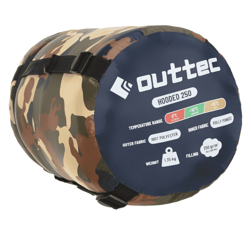 Спальний мішок ковдра Outtec з капюшоном камуфляж