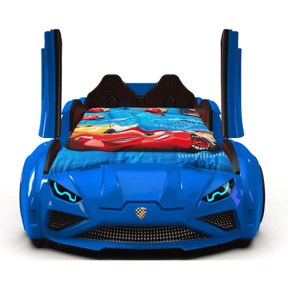 Дитяче ліжко машина Lamborghini 190 x 90 см, синє