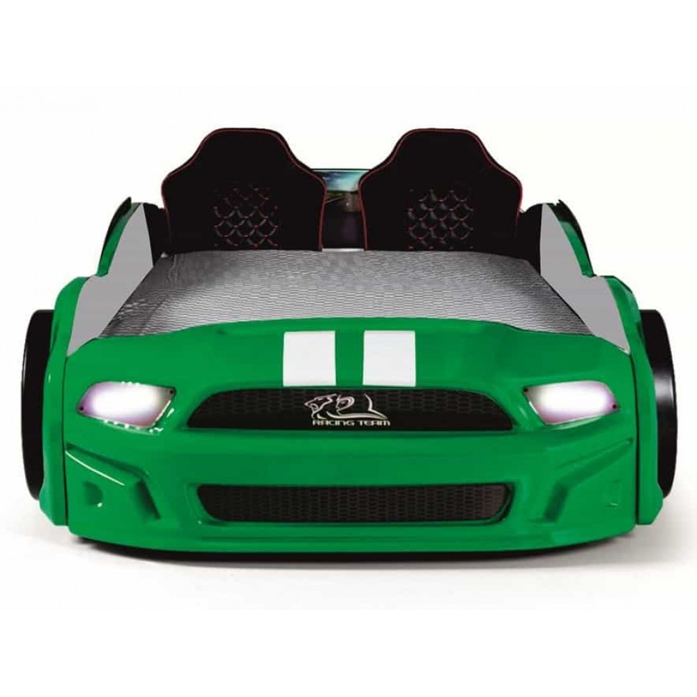 Дитяче ліжко машина Mustang 190 x 90 см, зелена