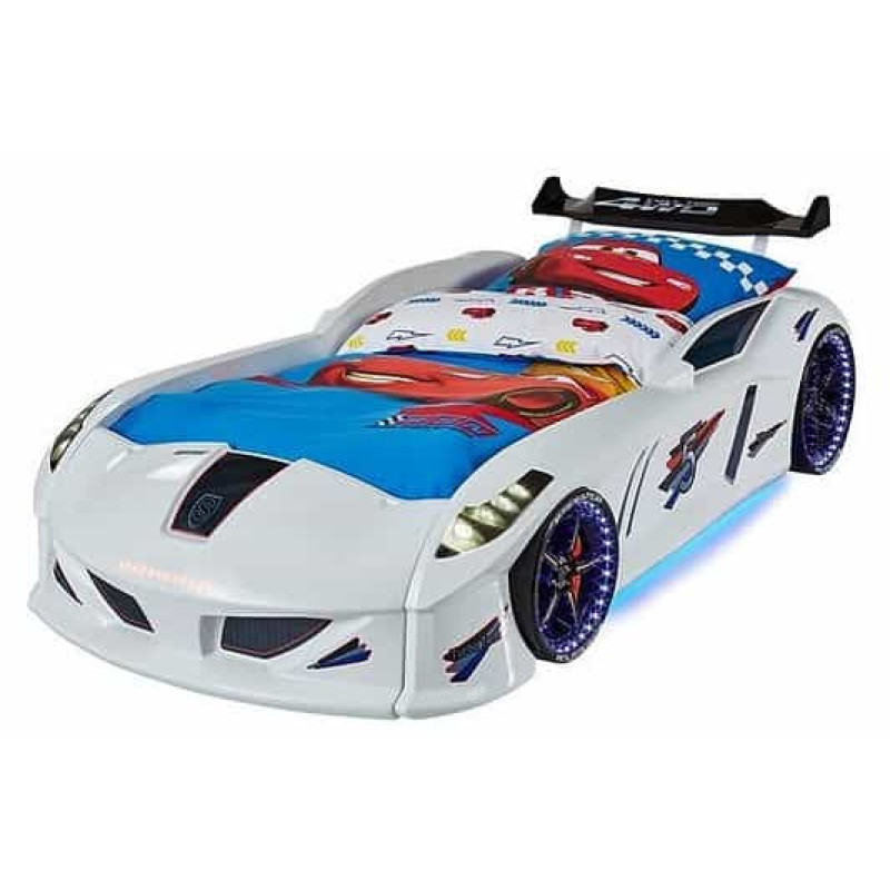 Детская кровать машина Jaguar Speedy Boy 190 x 90 см, белая