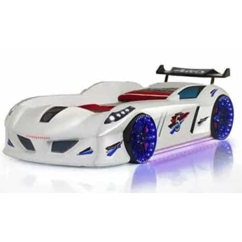 Детская кровать машина Jaguar Speedy Boy 190 x 90 см, белая