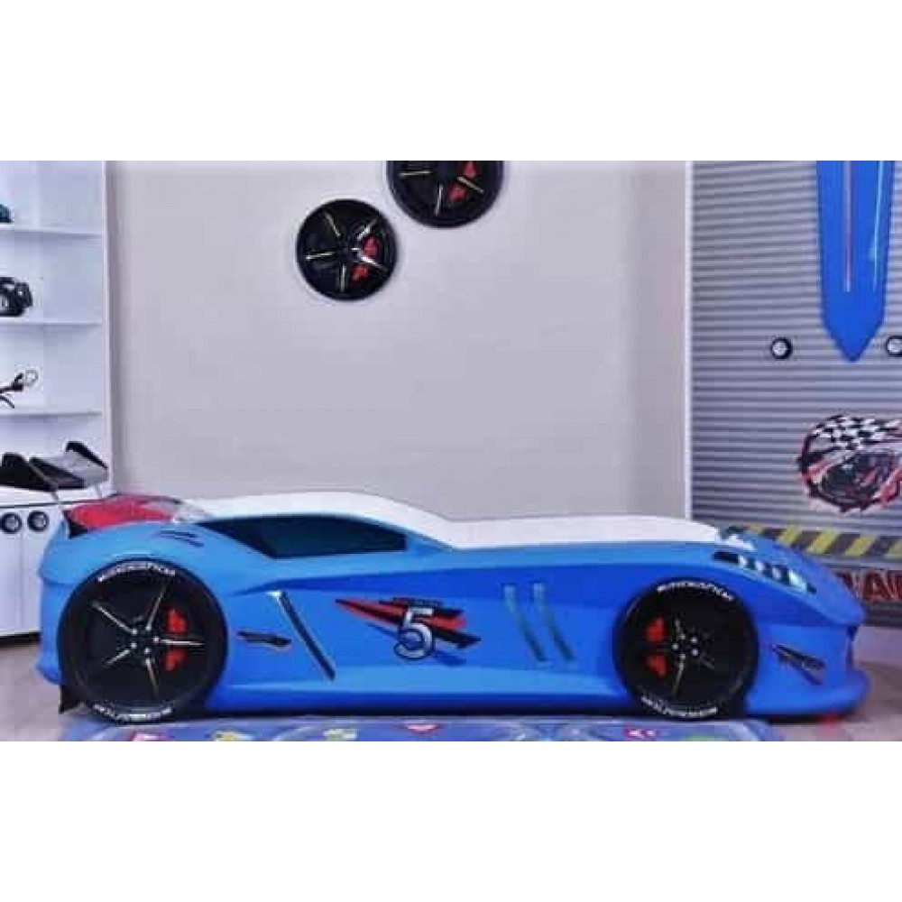 Детская кровать машина Jaguar Speedy Boy 190 x 90 см, синяя