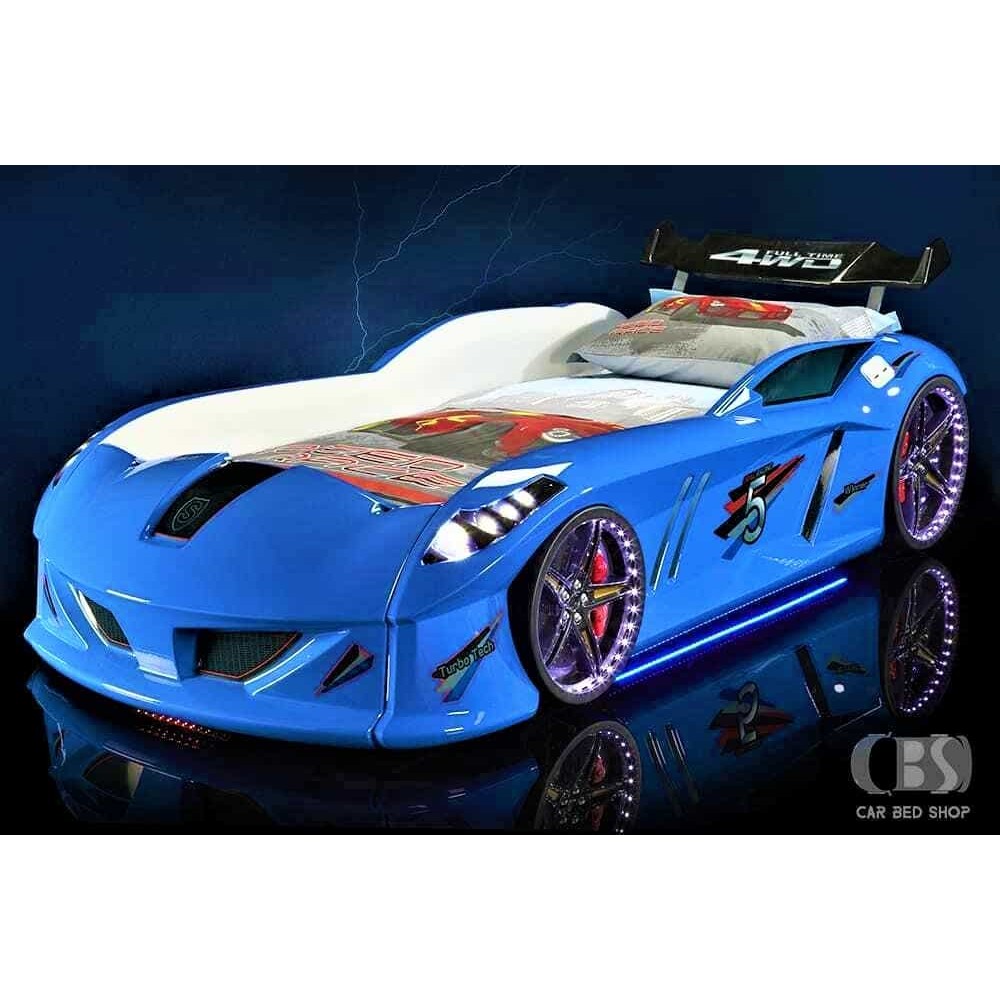 Детская кровать машина Jaguar Speedy Boy 190 x 90 см, синяя