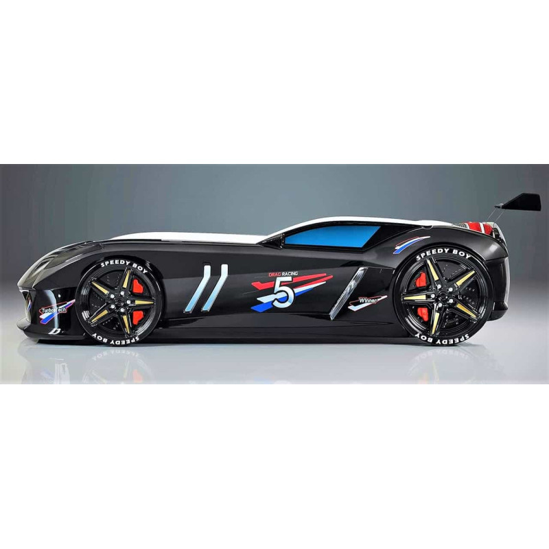 Дитяче ліжко машина Jaguar Speedy Boy 190 x 90 см, чорне