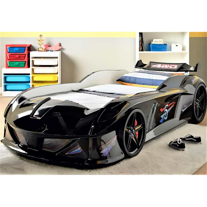 Дитяче ліжко машина Jaguar Speedy Boy 190 x 90 см, чорне