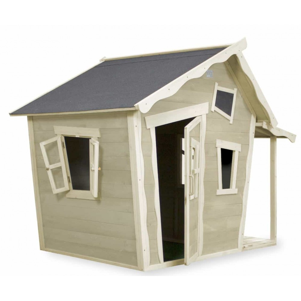 Дерев'яний будиночок для дітей EXIT Crooky 150 сіро-бежевий