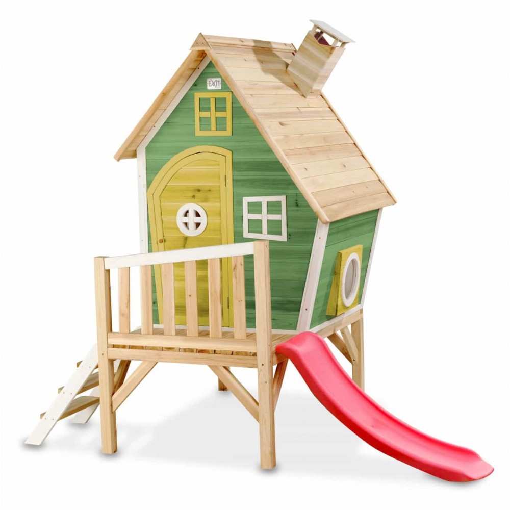 Дитячий дерев'яний ігровий будиночок EXIT Fantasia 300, зелений