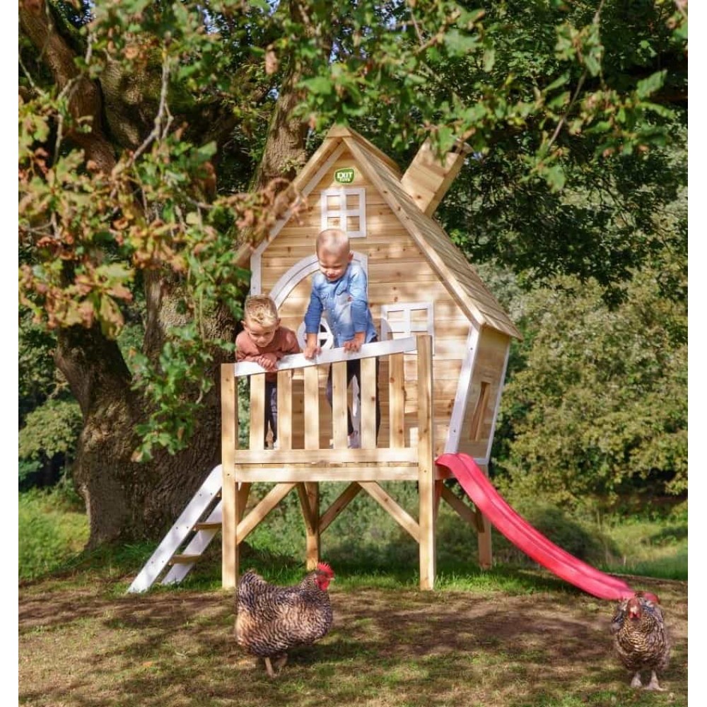 Дитячий дерев'яний ігровий будиночок EXIT Fantasia 300, зелений