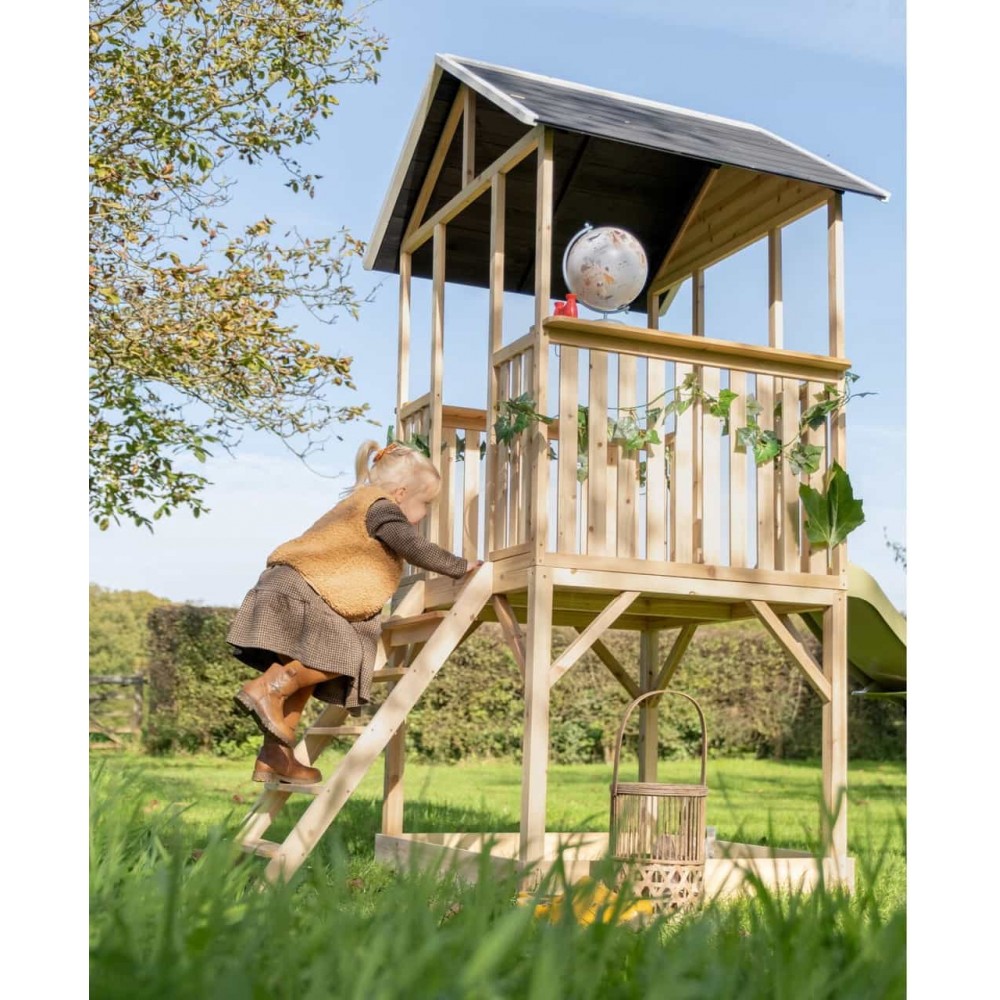 Дитячий ігровий будиночок EXIT Panorama 500 з гіркою та пісочницею