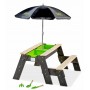 Стіл пісочниця EXIT Aksent з лавкою та парасолькою від сонця