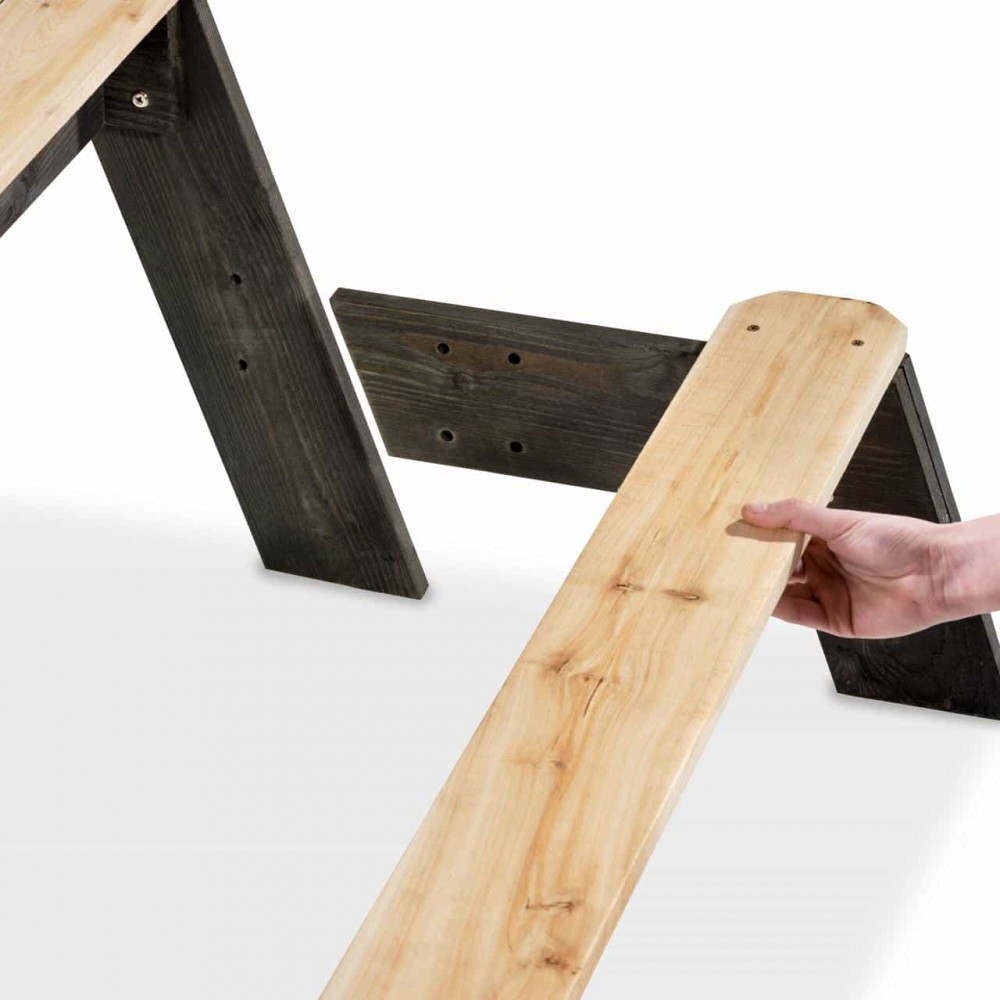 Стіл пісочниця EXIT Aksent з лавками та парасолькою від сонця