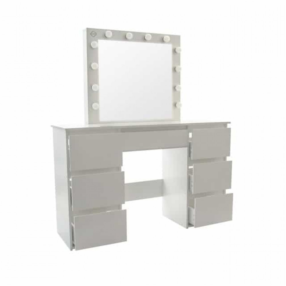 Туалетный столик с подсветкой Bonro B072 белый