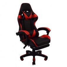 Кресло геймерское Bonro B-810 красное с подставкой для ног