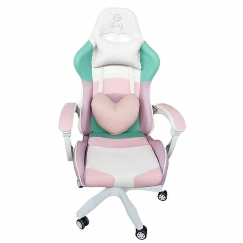 Кресло геймерское Bonro Lady 813, розово-фиолетовое