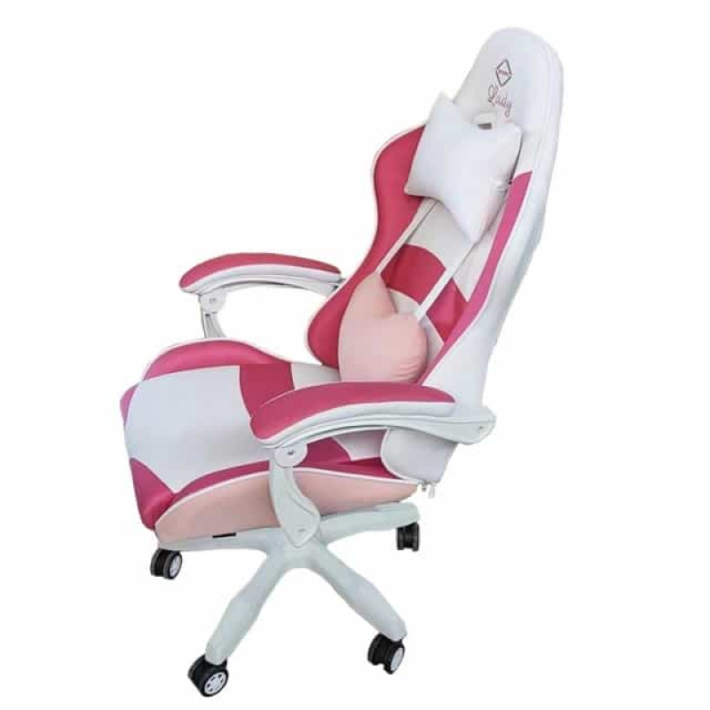 Крісло геймерське Bonro Lady 807, рожево-біле