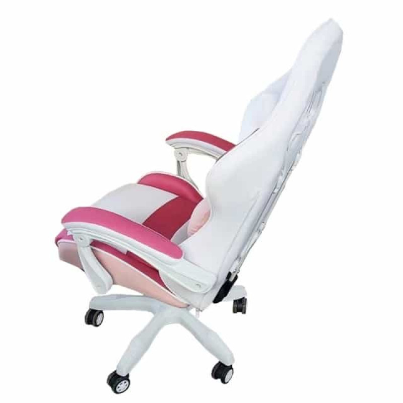 Крісло геймерське Bonro Lady 807, рожево-біле