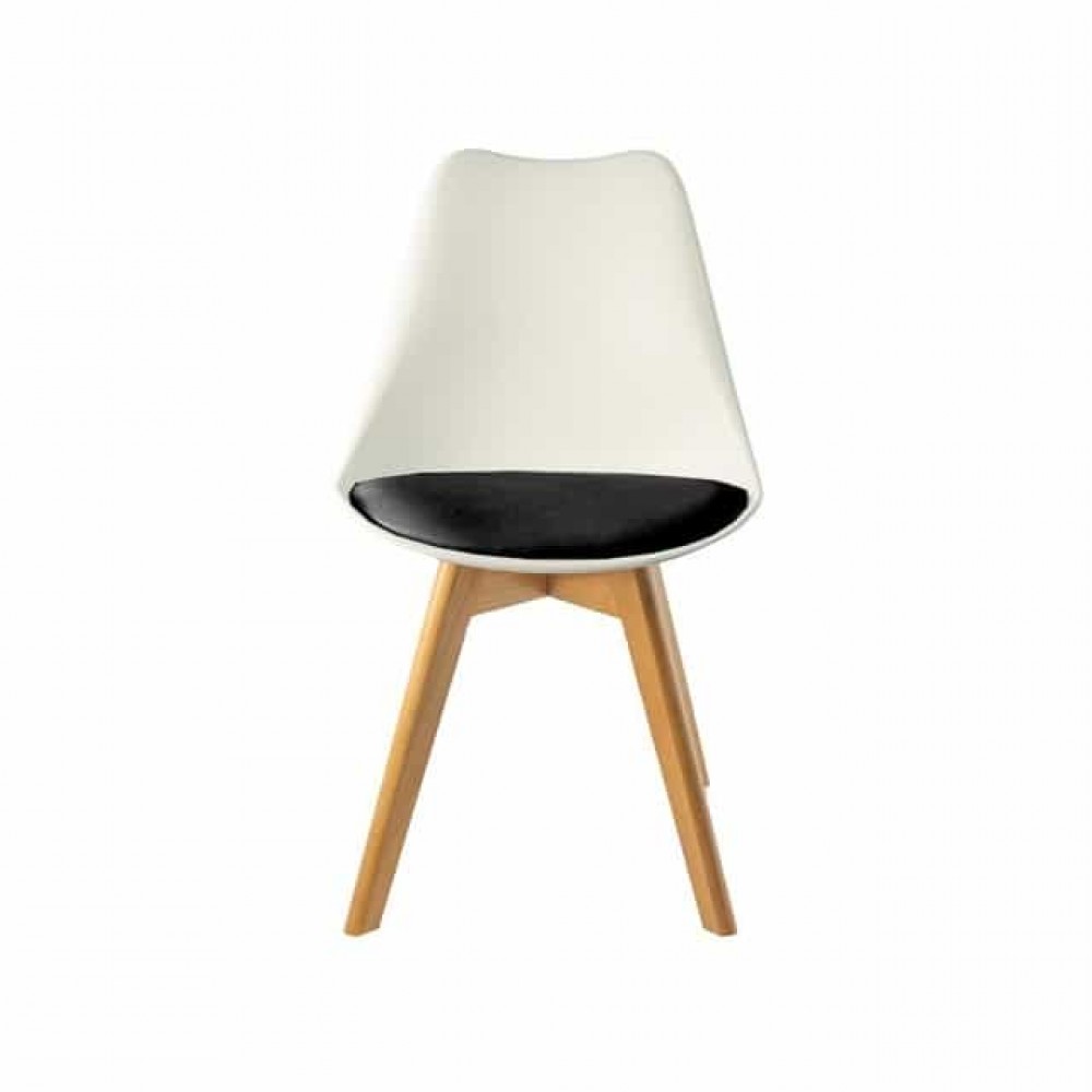 Крісло Bonro B-487 біле з чорним сидінням